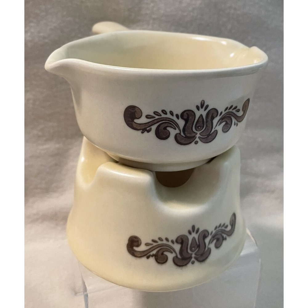 Pfaltzgraff  Village Butter Melter Sauce, Syrup, Wax Warmer Ceramic Kitchen Home